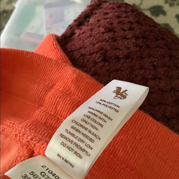 Plush & Lush capris orange terrycloth size S. These are soft two pockets… - Picture 4 of 9